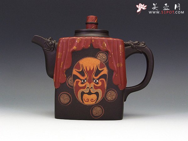 紫砂壶图片：绞泥戏曲人生 - 美壶网