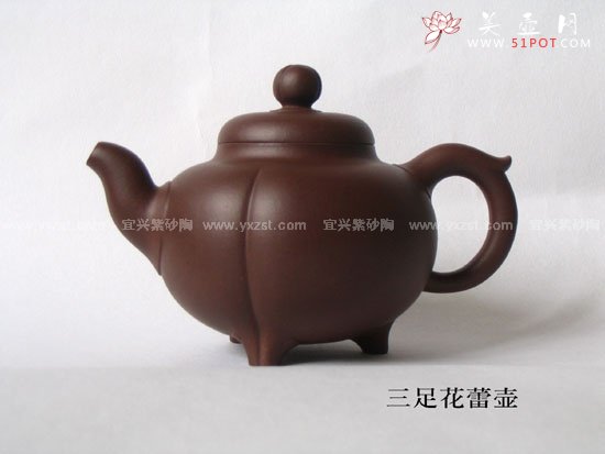 紫砂壶图片：四足花蕾壶 - 美壶网
