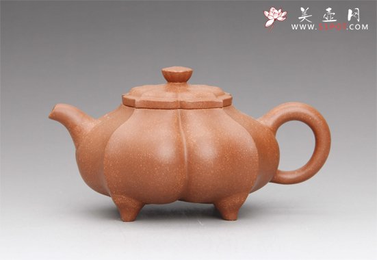 紫砂壶图片：高足扁筋纹 - 美壶网