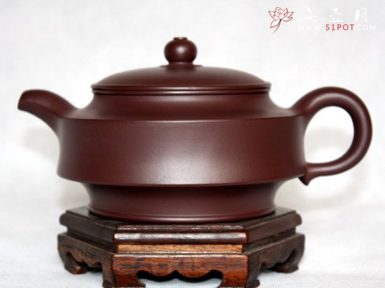 紫砂壶图片：紫茄泥 汉壁壶 - 美壶网