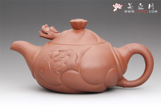 紫砂壶图片：鱼化龙（大） - 美壶网