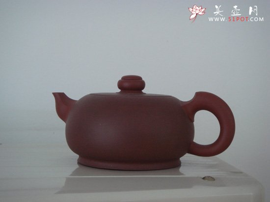 紫砂壶图片：双色扁鼓 - 美壶网