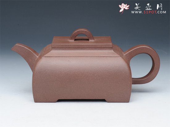 紫砂壶图片：方扁壶 - 美壶网