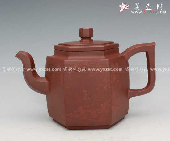 紫砂壶图片：六方龙灯 - 美壶网