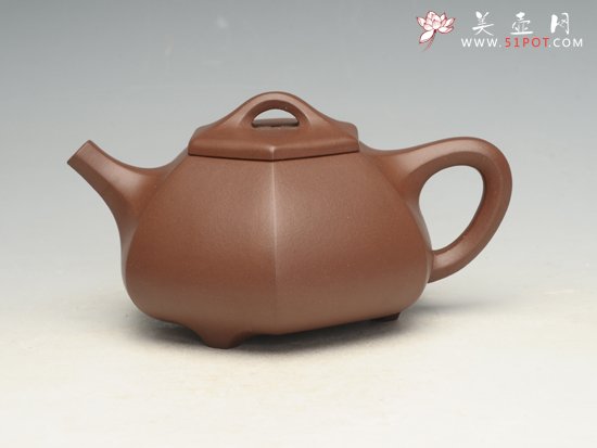 紫砂壶图片：六方石瓢 容量：280cc - 美壶网
