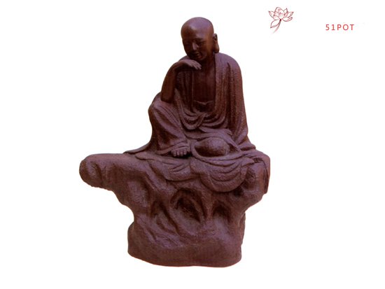 紫砂壶图片：沉思罗汉作者：高级工艺师吴克强 - 美壶网