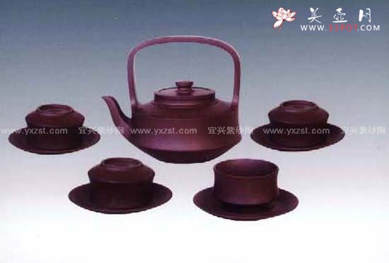 紫砂壶图片：提壁套具 - 美壶网