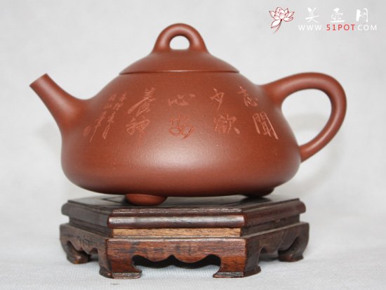 紫砂壶图片：底槽青  新石瓢 - 美壶网