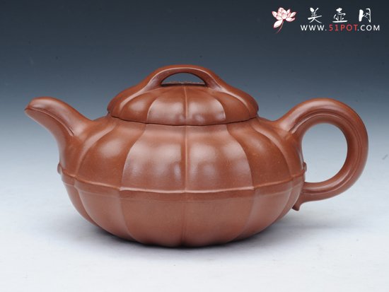 紫砂壶图片：筋纹线圆 - 美壶网