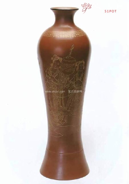 紫砂壶图片：唐宫佳丽通转瓶 - 美壶网