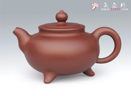 紫砂壶图片：三脚圆珠 - 美壶网