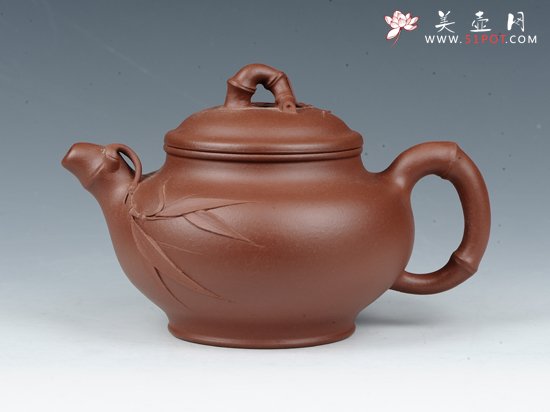 紫砂壶图片：竹节掇只 - 美壶网