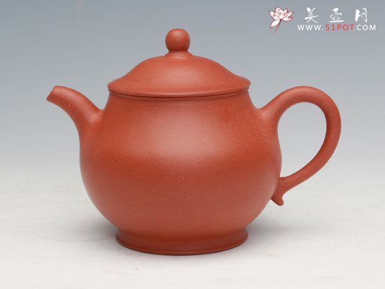 紫砂壶图片：朱泥潘壶 - 美壶网