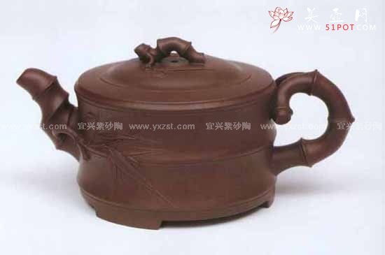 紫砂壶图片：上竹段壶 - 美壶网
