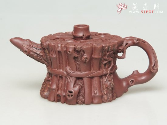紫砂壶图片：束柴三友  150cc - 美壶网