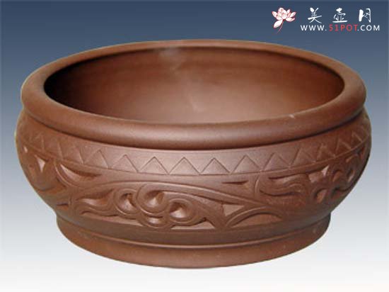 紫砂壶图片：小号刻画茶冼 - 美壶网