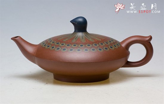 紫砂壶图片：孔雀壶 - 美壶网