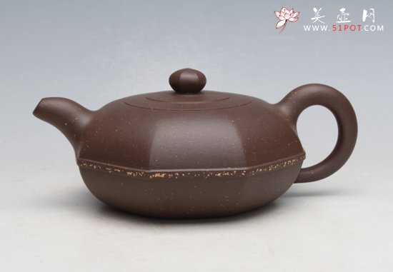 紫砂壶图片：扁八方 - 美壶网
