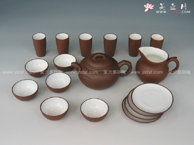 紫砂壶图片：十八头茶具 - 美壶网