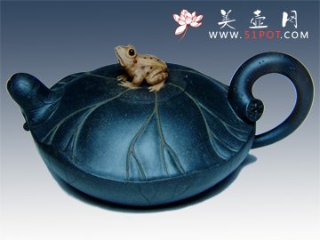 紫砂壶图片：荷叶青蛙 - 美壶网