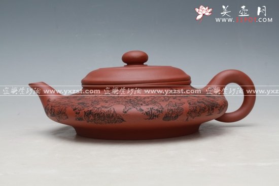 紫砂壶图片：大虚扁 360CC - 美壶网