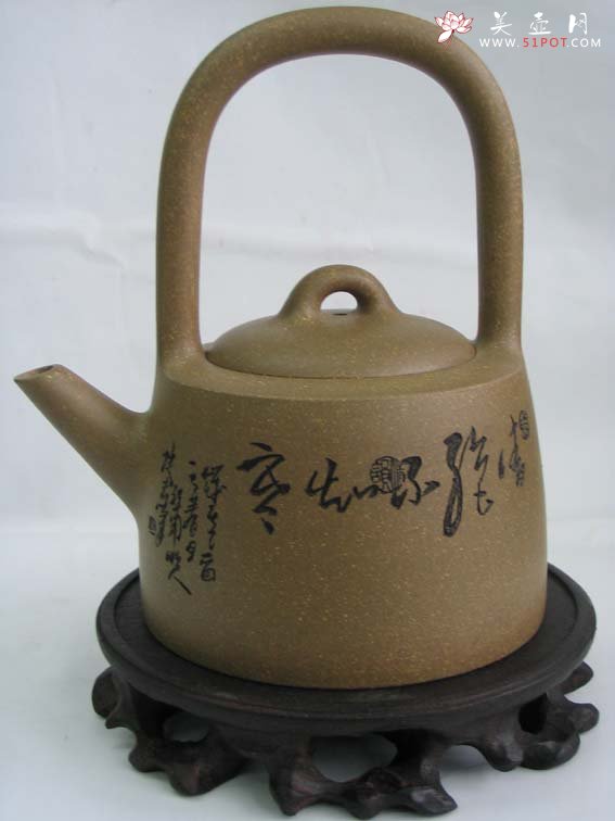 紫砂壶图片：曼生提梁壶1 - 美壶网