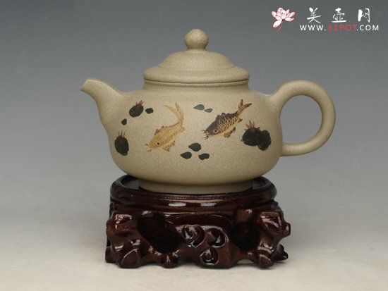 紫砂壶图片：灰段系列4   容量：350cc - 美壶网