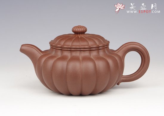 紫砂壶图片：圆条仿古 - 美壶网