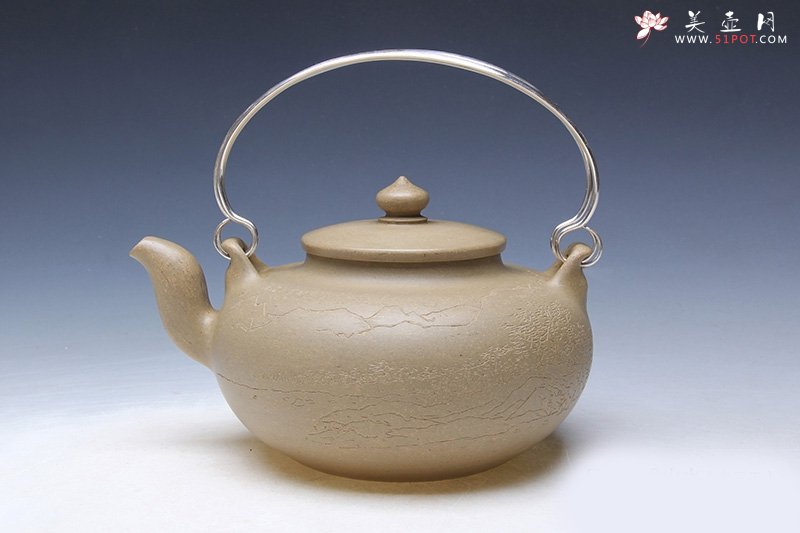 紫砂壶图片：旦包四季山水 - 美壶网