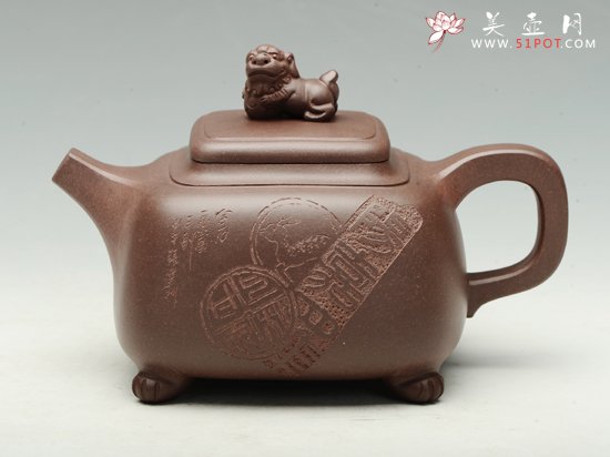 紫砂壶图片：狮鼎 - 美壶网
