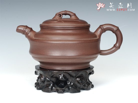 紫砂壶图片：双线竹鼓 - 美壶网