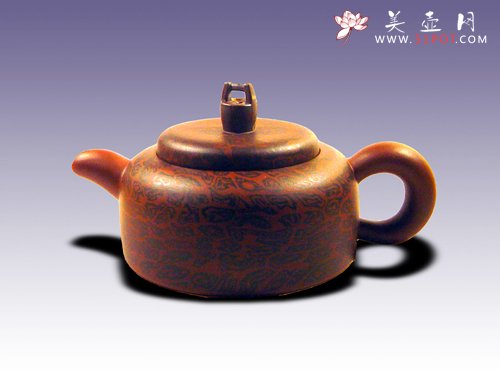 紫砂壶图片：古井友情 400CC 绞泥 - 美壶网