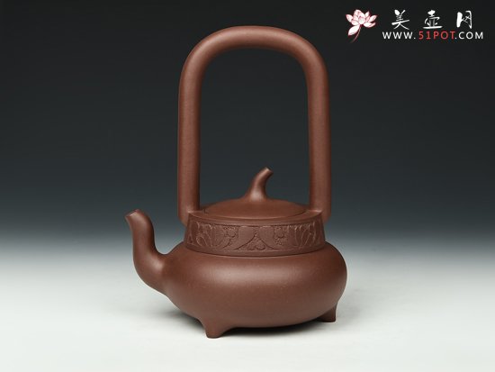 紫砂壶图片：北瓜提梁 - 美壶网