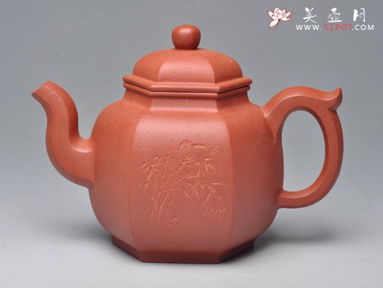 紫砂壶图片：听泉 清水泥 450cc - 美壶网