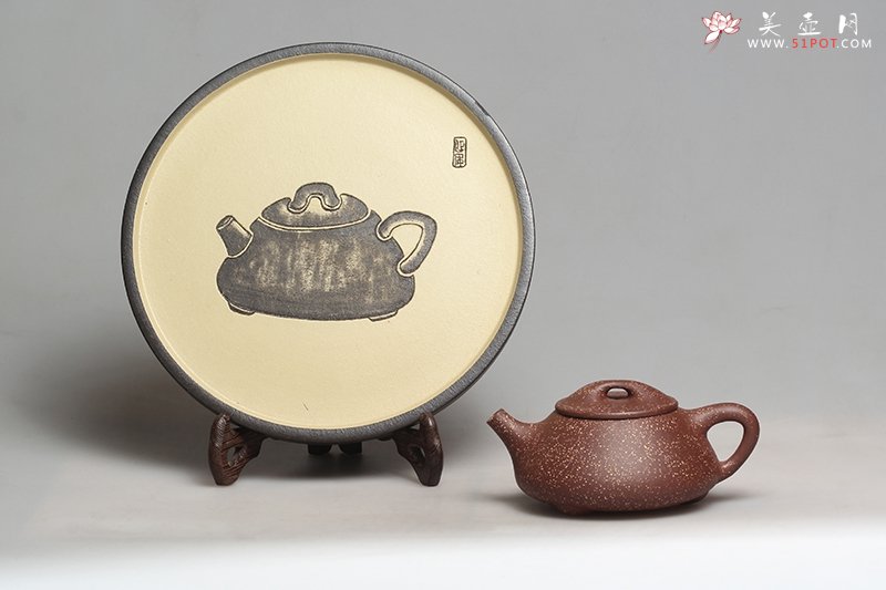 紫砂壶图片：铺砂石瓢 - 美壶网