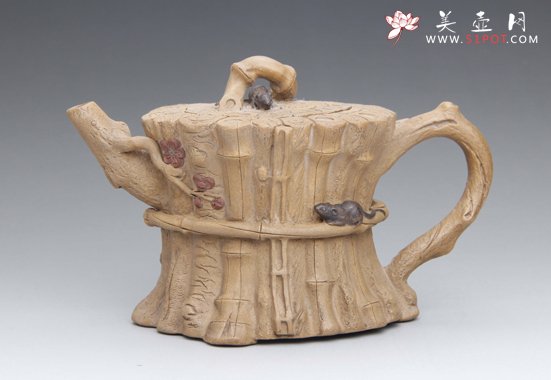 紫砂壶图片：书柴三友（小） - 美壶网