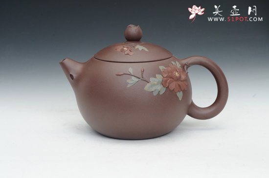 紫砂壶图片：花开富贵 - 美壶网