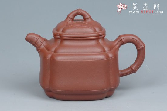 紫砂壶图片：四方竹鼎 - 美壶网