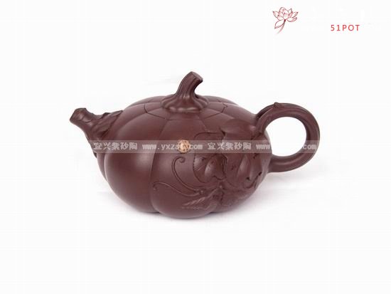 紫砂壶图片：扁南瓜 - 美壶网