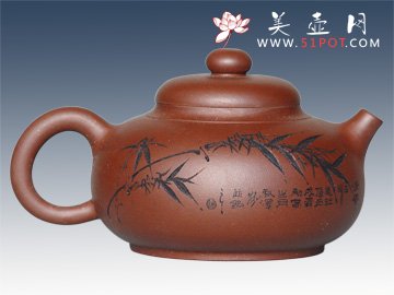 紫砂壶图片：竹圆 - 美壶网