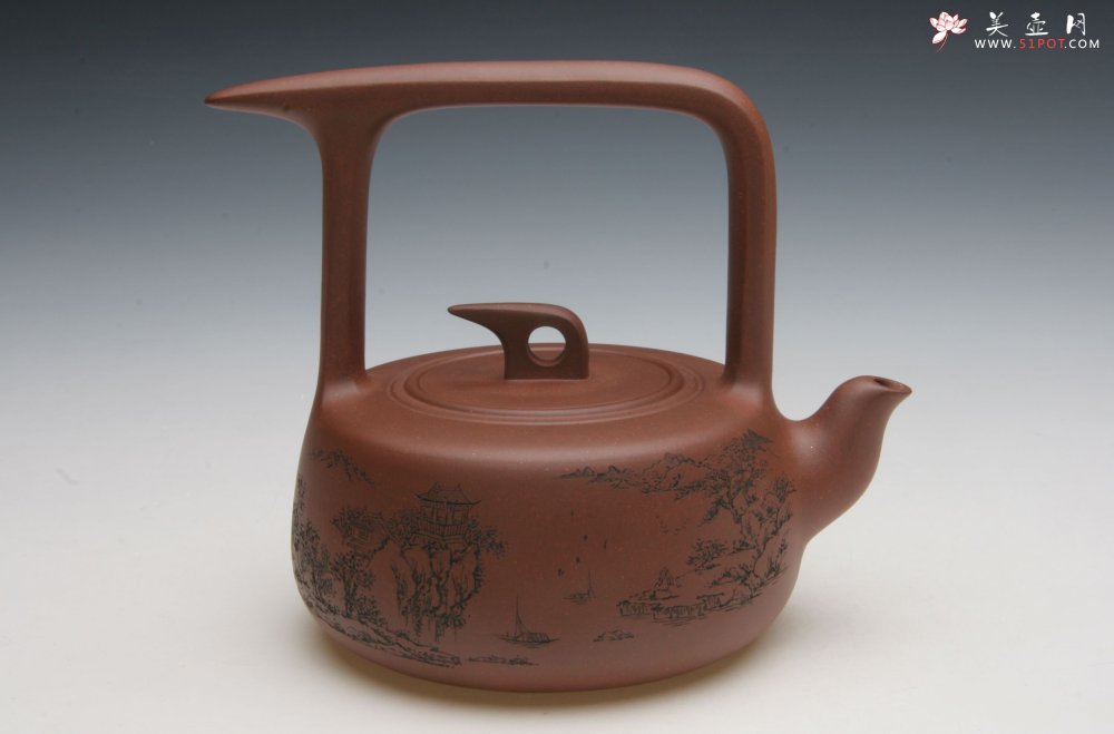 紫砂壶图片：星雨提梁 - 美壶网