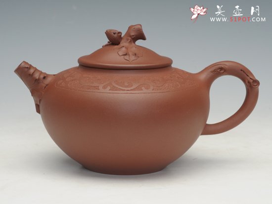 紫砂壶图片：松鼠葡萄壶 - 美壶网