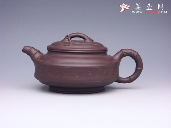 紫砂壶图片：双线竹鼓 - 美壶网