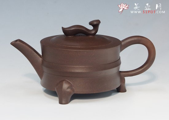 紫砂壶图片：三脚 如意玉 - 美壶网
