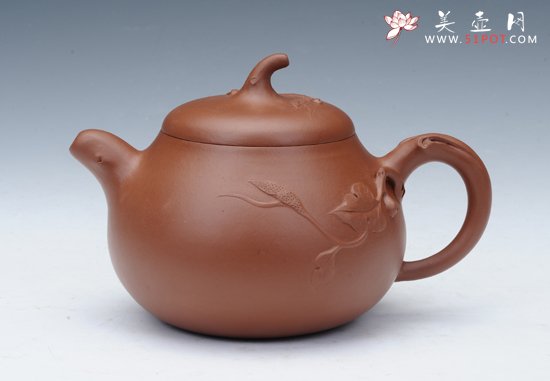 紫砂壶图片：茄段花货 - 美壶网