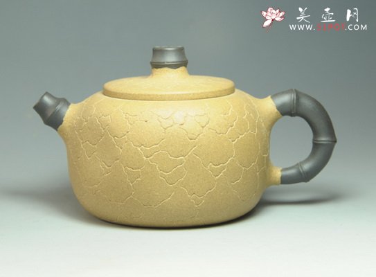 紫砂壶图片：竹节平盖供春 - 美壶网