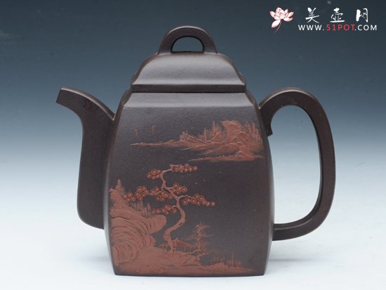 紫砂壶图片：汉方 400CC - 美壶网