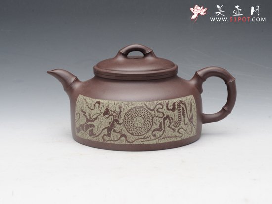 紫砂壶图片：竹趣 - 美壶网