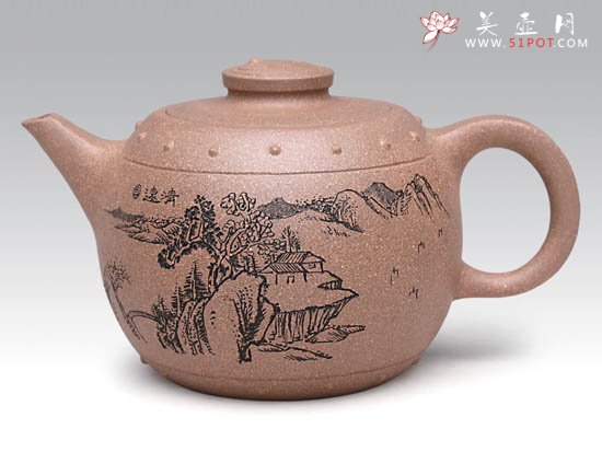 紫砂壶图片：古形壶（高）  泥料：段砂泥  容量：300CC - 美壶网