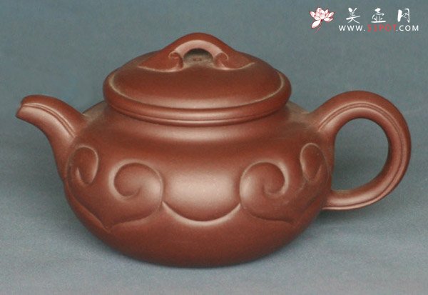 紫砂壶图片：中仿古如意壶 - 美壶网